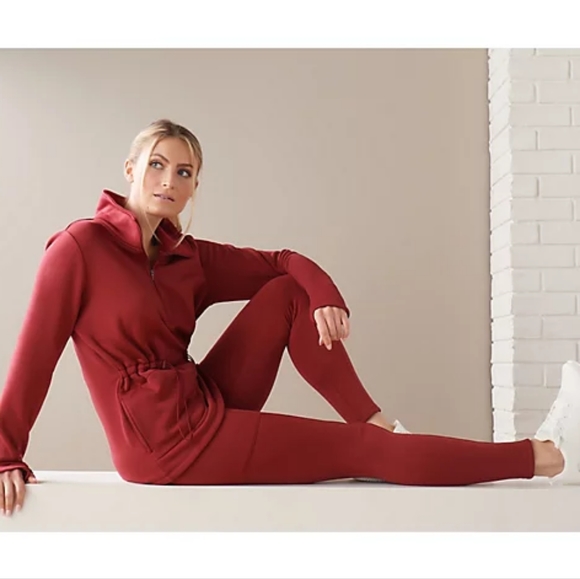 ZUDA fleece lined leggings Dark Berry - Picture 2 of 2